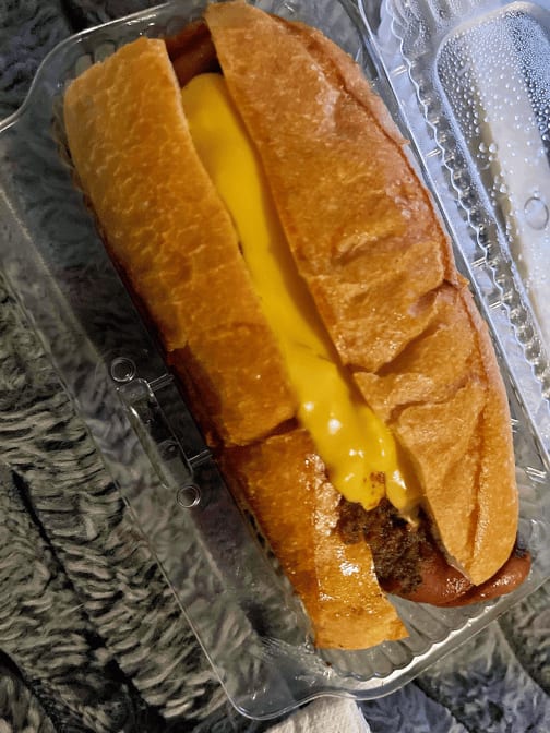 Chili Cheese Dog.