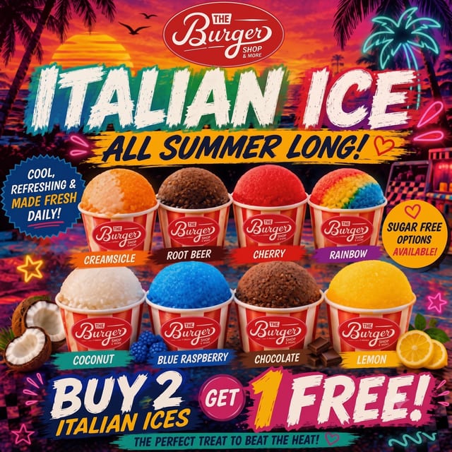 Gourmet Italian Ice - Buy 2 and get 1 free.